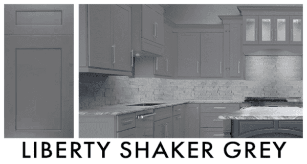 Get your Liberty Shaker gray kitchen cabinets quickly from RTA Cabinets Fast.